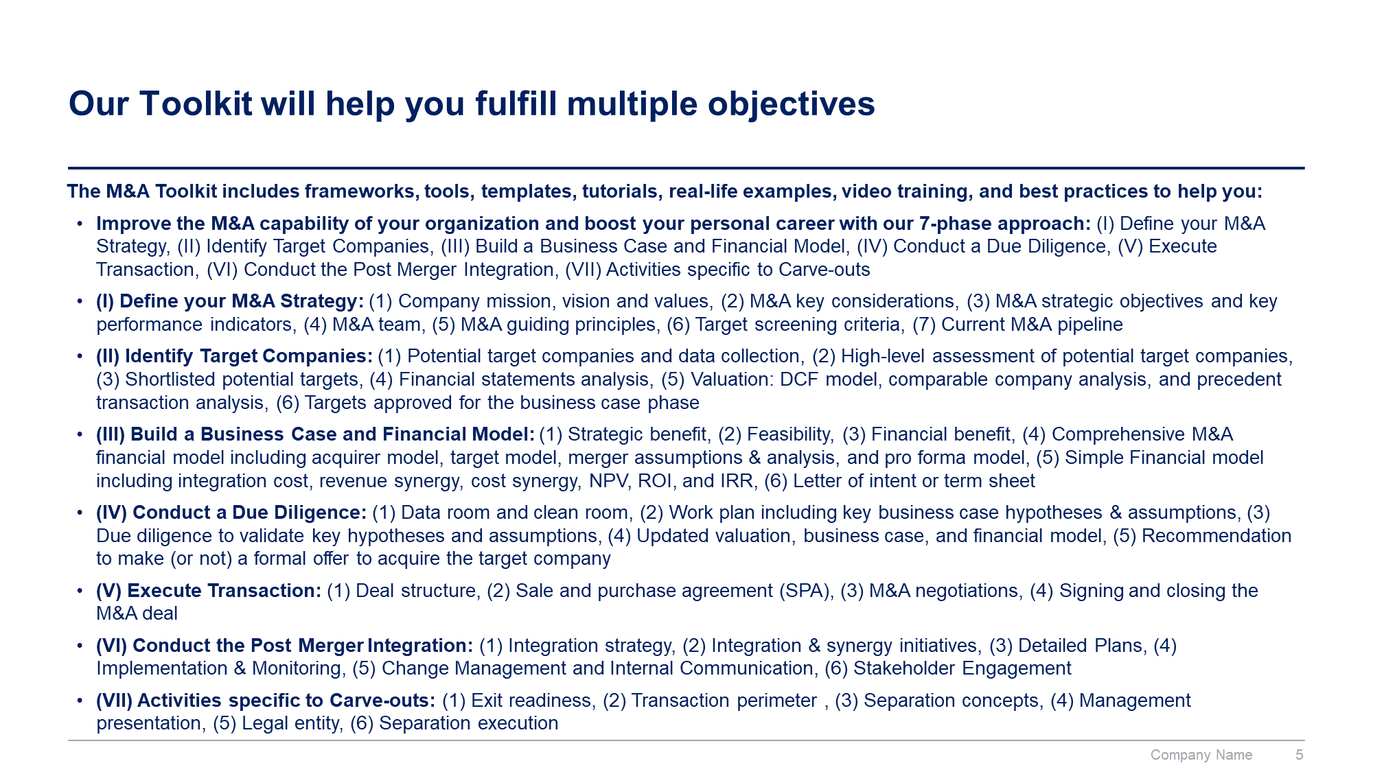Mergers and Acquisitions Toolkit - Image 6