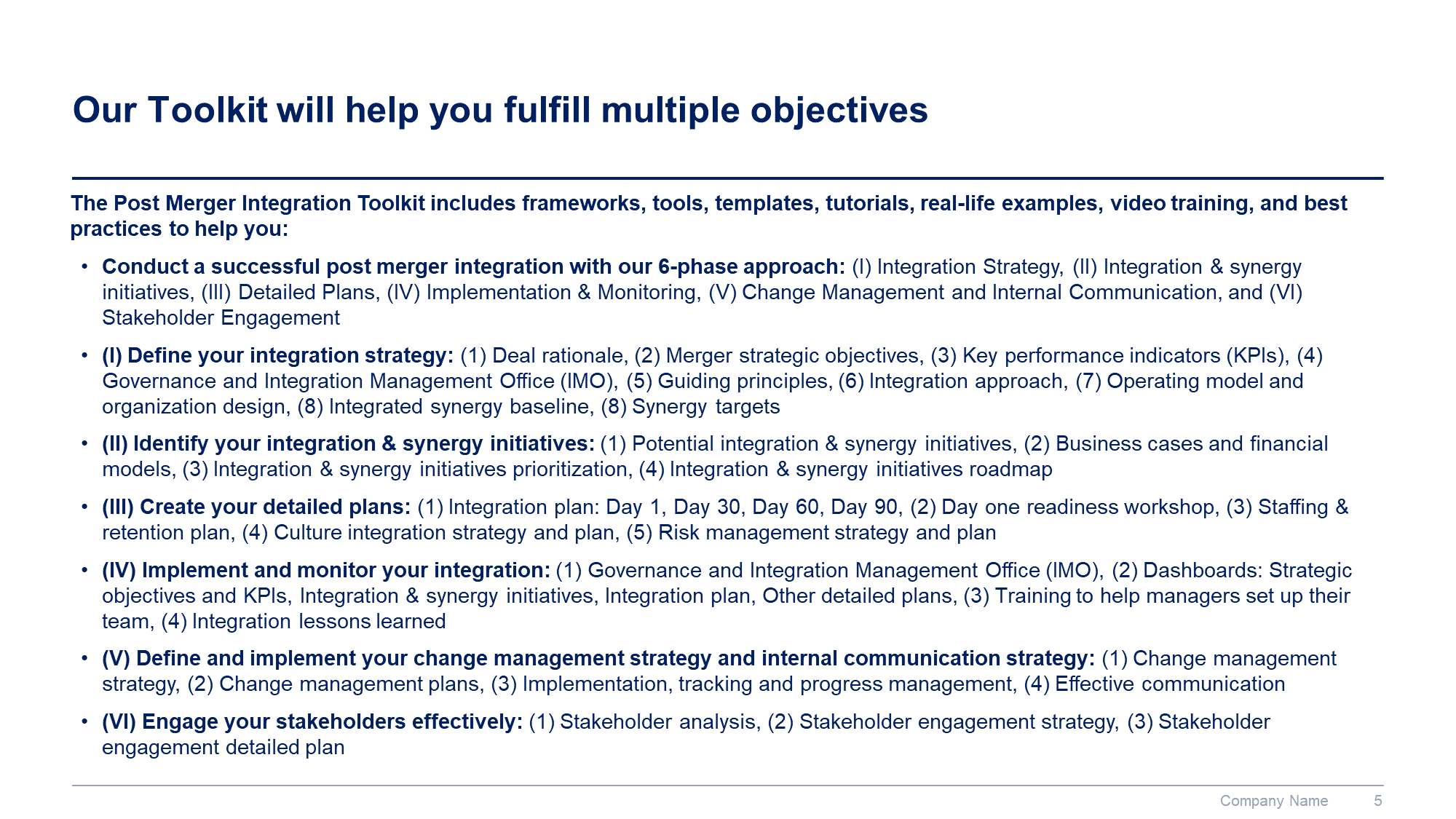 Post Merger Integration Toolkit - Image 6